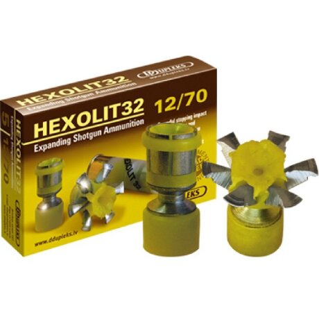 Патрон DDupleks с пулей Hexolit 12/70, 32гр 5шт