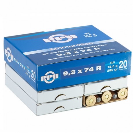 Патрон PPU 9.3*74R SP 18.5 гр (20)