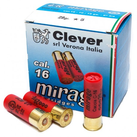 Патрон Clever 16 дробь 5 25шт