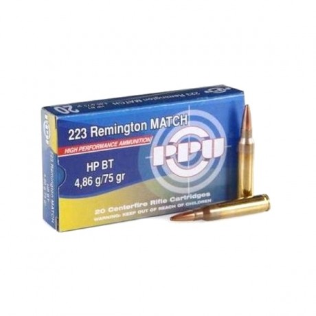 Патрон PPU 223 Rem Match HP BT об 4,86 гр 20 шт
