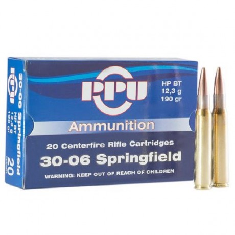 Патрон PPU 30-06 Spr HP BT 12,3 гр 20 шт