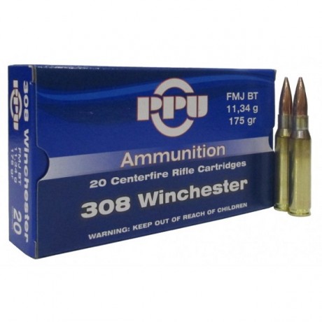 Патрон PPU 308 Win FMJ 11,34 гр 20 шт