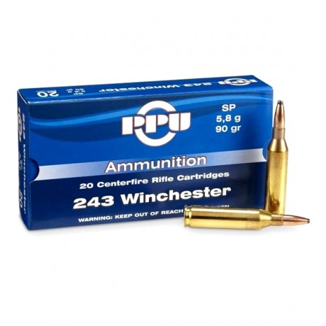 Патрон PPU 243 Win SP п/об 5,8 гр 20 шт