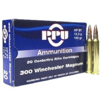 Патрон PPU 300 Win Mag HP BT 12,3 гр 20 шт