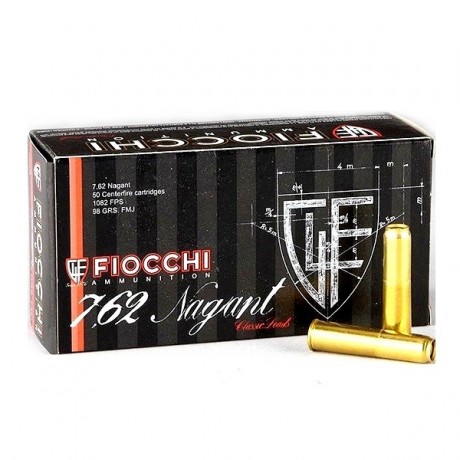Патрон Fiocchi 7.62 FMJ Nagant 6.35g