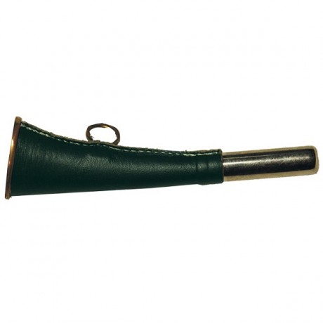Горн охотничий кожан отделка 16см