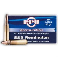 Патрон PPU 223 Rem SP п/об 3,56 гр 20 шт